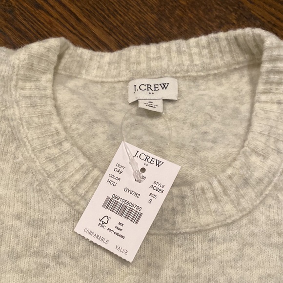 JCrew Factory, NWT, SM crewneck sweater, oatmeal - Picture 6 of 6